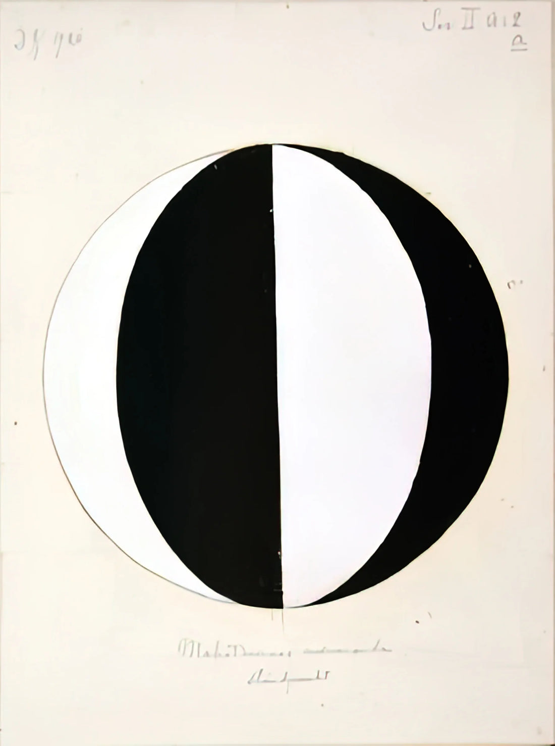 Hilma af Klint at Tate Modern: The Pioneering Abstract Visionary - THE MAHATMAS PRESENT STANDING POINT SERIES II NO 2A 1920 by Hilma af Klint