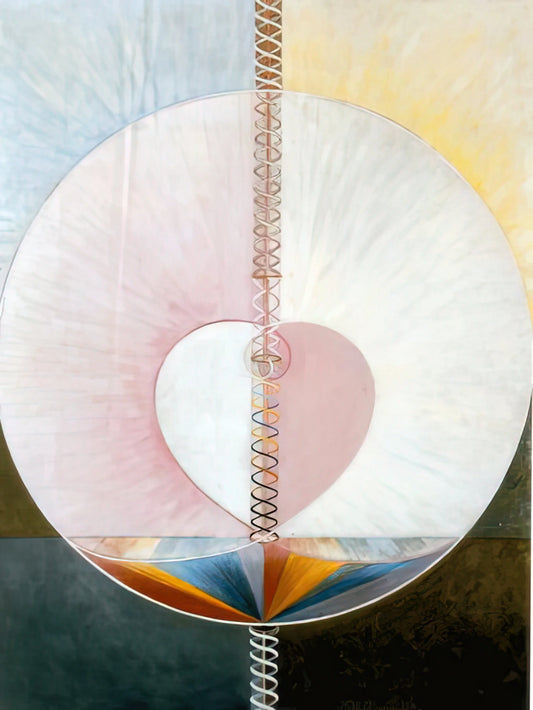Hilma af Klint's Altarpieces: Decoding the Spiritual Meaning in Her Abstract Vision - WHAT A HUMAN BEING IS 1910 by Hilma af Klint