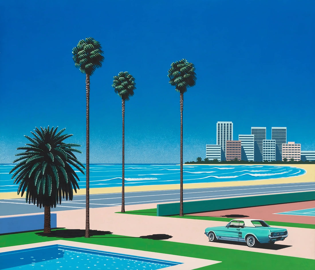 Hiroshi Nagai Art: The Dreamlike World of Japan's Iconic City Pop Painter - Sunshine Reggae by Hiroshi Nagai