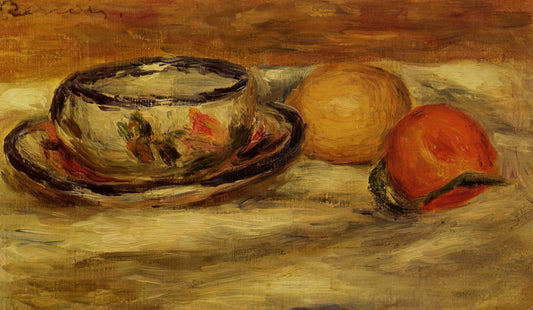 In the Garden: Pierre-Auguste Renoir's Verdant Masterpieces and Their Enduring Allure - Cup, Lemon and Tomato by Pierre-Auguste Renoir