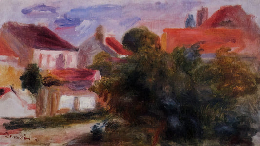 In the Meadow by Auguste Renoir: A Masterpiece of Impressionist Joy and Light - Street in Essoyes by Pierre-Auguste Renoir