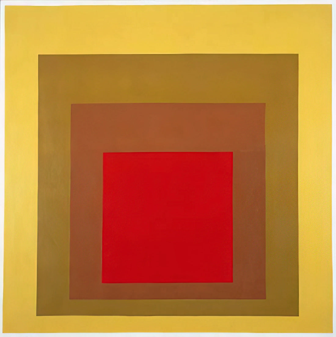 Interaction of Colors: Josef Albers' Revolutionary Exploration of Perception - HOMAGE TO THE SQUARE 1967 1 by Josef Albers