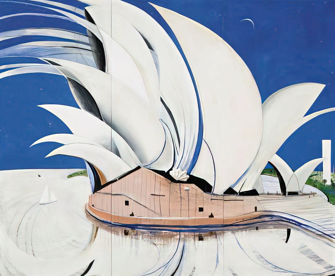 Investing in Modernism: A Guide to Seeking Brett Whiteley Original Paintings for Sale - Opera House - 1982 by Brett Whiteley