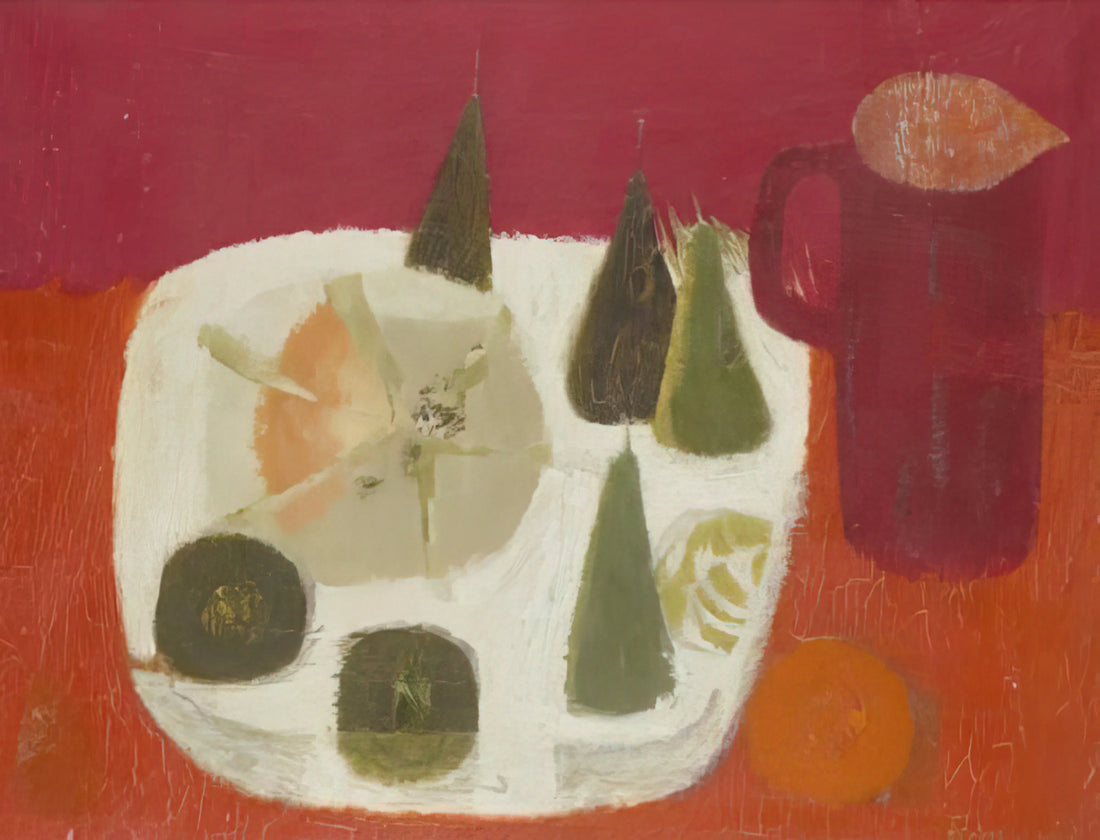 Investing in Poetic Modernism: A Curatorial Guide to Mary Fedden Original Prints - Red Jug - 1968 by Mary Fedden