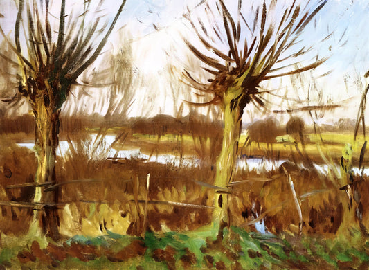 Isabella Stewart Gardner Museum & John Singer Sargent: A Portrait of Patronage and Artistic Legacy - Landscape with trees, Calcot-on-the-Thames by John Singer Sargent