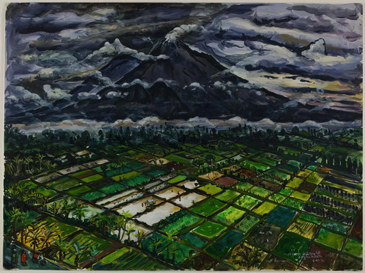 Ivan Albright Print: The Haunting Beauty of American Magic Realism - MT SEMERU JADKA KURA JAVA 1969 by Ivan Albright