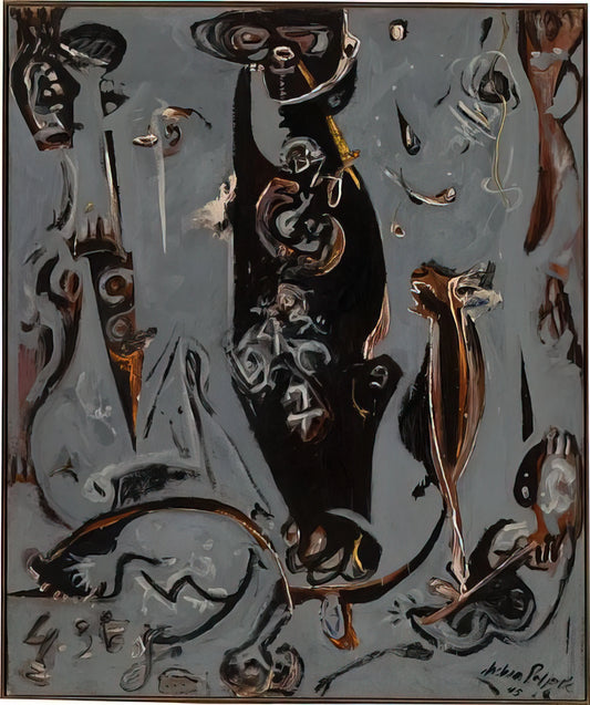Jackson Pollock 51: The Revolutionary Painting That Redefined Modern Art - TOTEM LESSON 2 1945 by Jackson Pollock