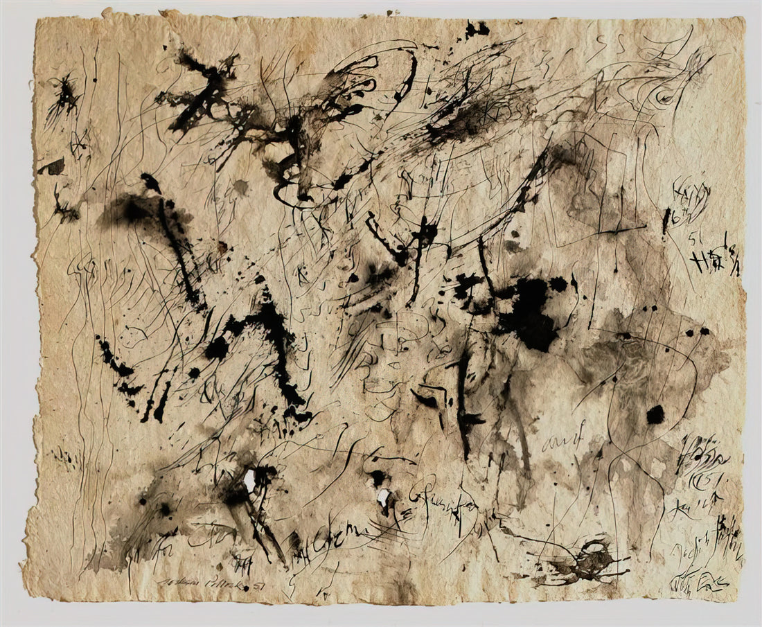 Jackson Pollock Art Canvas: The Revolutionary Legacy of Abstract Expressionism - UNTITLED 1951 1 by Jackson Pollock
