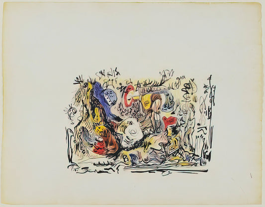 Jackson Pollock Drawing: A Portal to the Artist's Creative Process - UNTITLED by Jackson Pollock