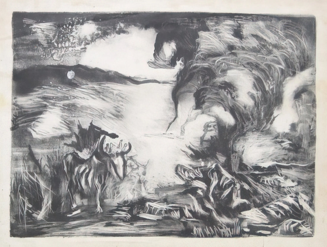 Jackson Pollock No. 1A: Decoding the Masterpiece of Abstract Expressionism - LANDSCAPE WITH STEER 1937 1 by Jackson Pollock