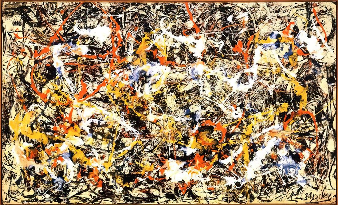 Jackson Pollock Style Canvas: Decoding the Drip Technique of Abstract Expressionism - CONVERGENCE 1952 by Jackson Pollock