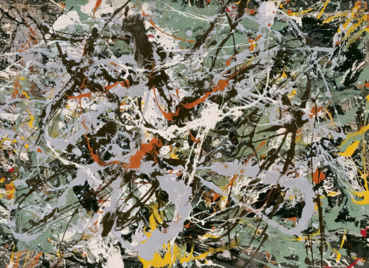 Jackson Pollock and Abstract Expressionism: The Revolutionary Force in Modern Art - UNTITLED GREEN SILVER 1949 by Jackson Pollock