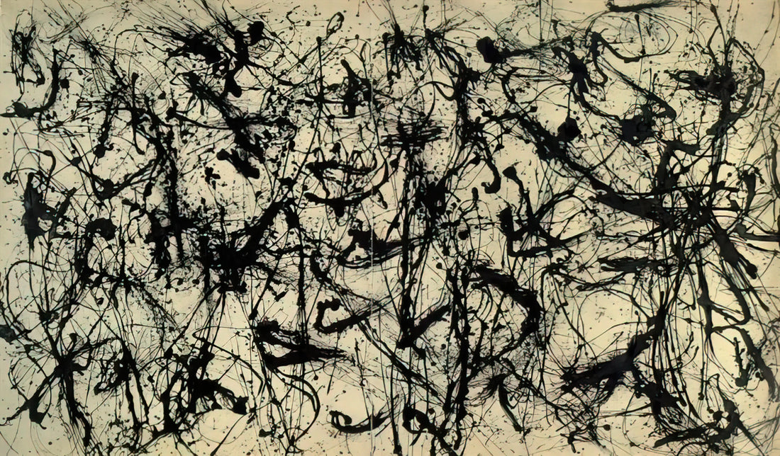 Jackson Pollock vs. Norman Rockwell: A Study in American Art Extremes - NUMBER 32 1950 by Jackson Pollock