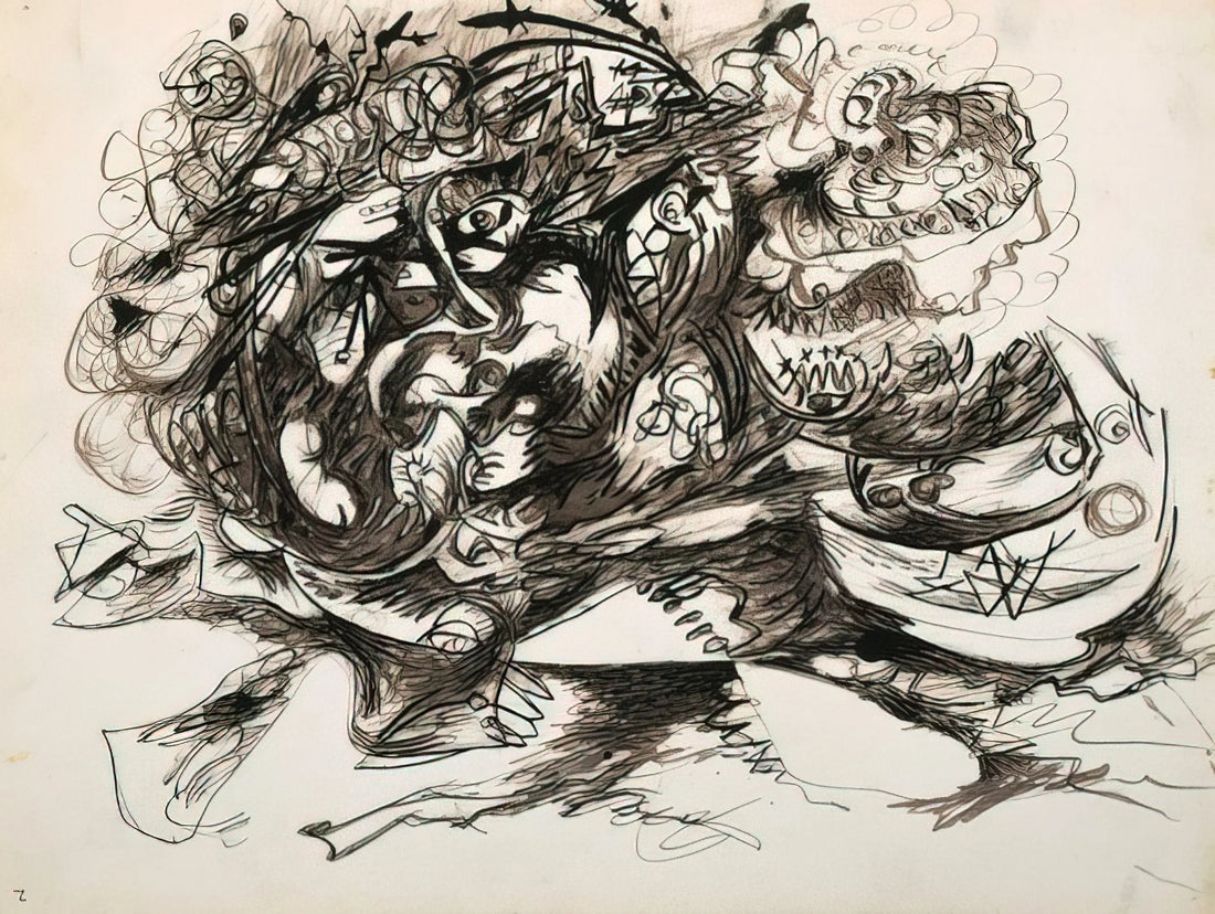 Jackson Pollock: The Revolutionary Force Behind Abstract Expressionism - UNTITLED O CONNOR THAW 771 by Jackson Pollock