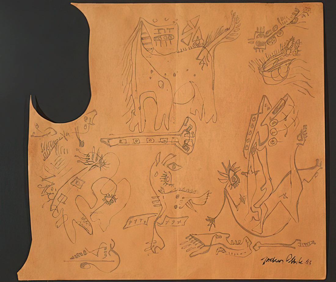 Jackson Pollock: The Revolutionary Force of Abstract Expressionism - UNTITLED 4 by Jackson Pollock