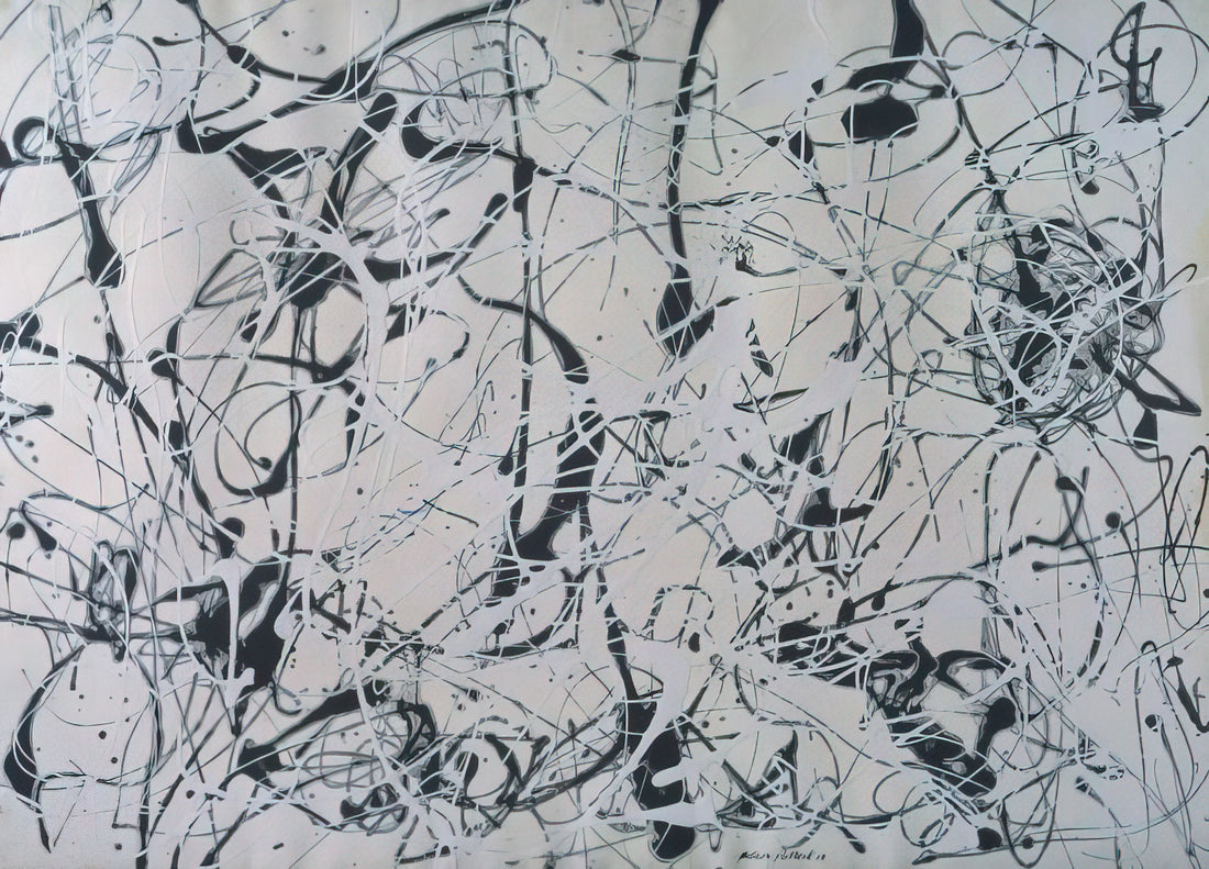 Jackson Pollock's Glass Painting: A Revolutionary Intersection of Art and Material - NUMBER 23 by Jackson Pollock