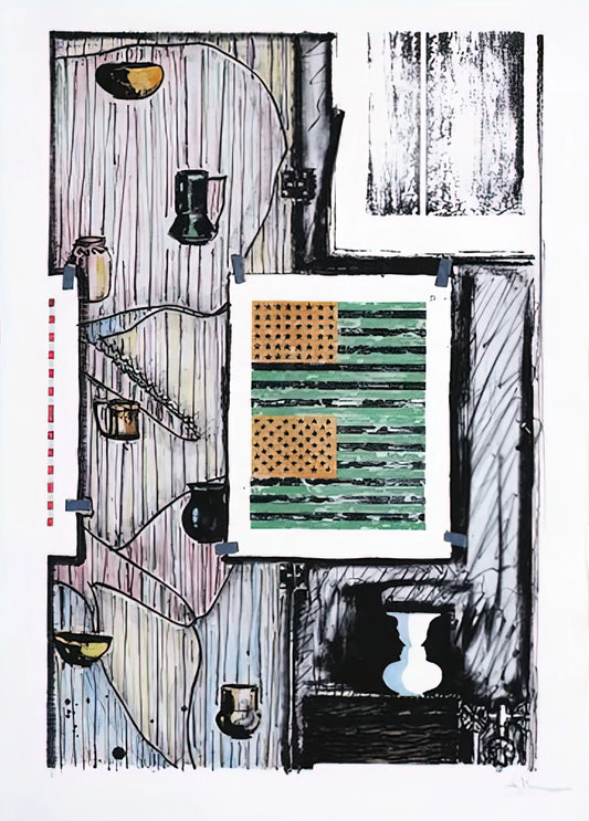 Jasper Johns Canvas: Decoding the Master of Modern American Art - VENTRILOQUIST ULAE 235 by Jasper Johns