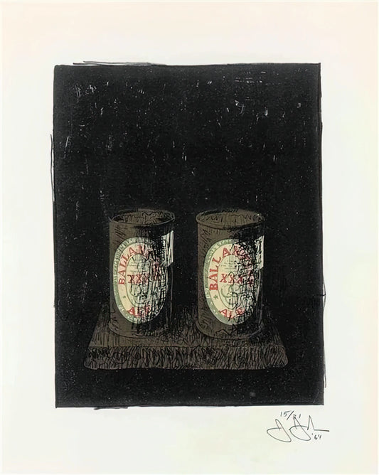 Jasper Johns Framed Art Print: A Collector's Guide to Iconic American Art - ALE CANS 1964 1 by Jasper Johns