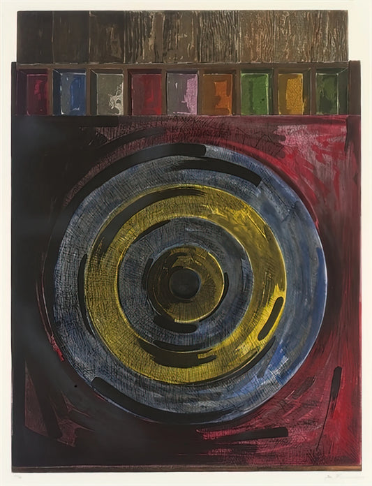 Jasper Johns Moratorium Poster: A Seminal Work of Protest Art and Pop Culture - TARGET WITH PLASTER CASTS UNIVERSAL LIMITED ART EDITIONS 208 by Jasper Johns