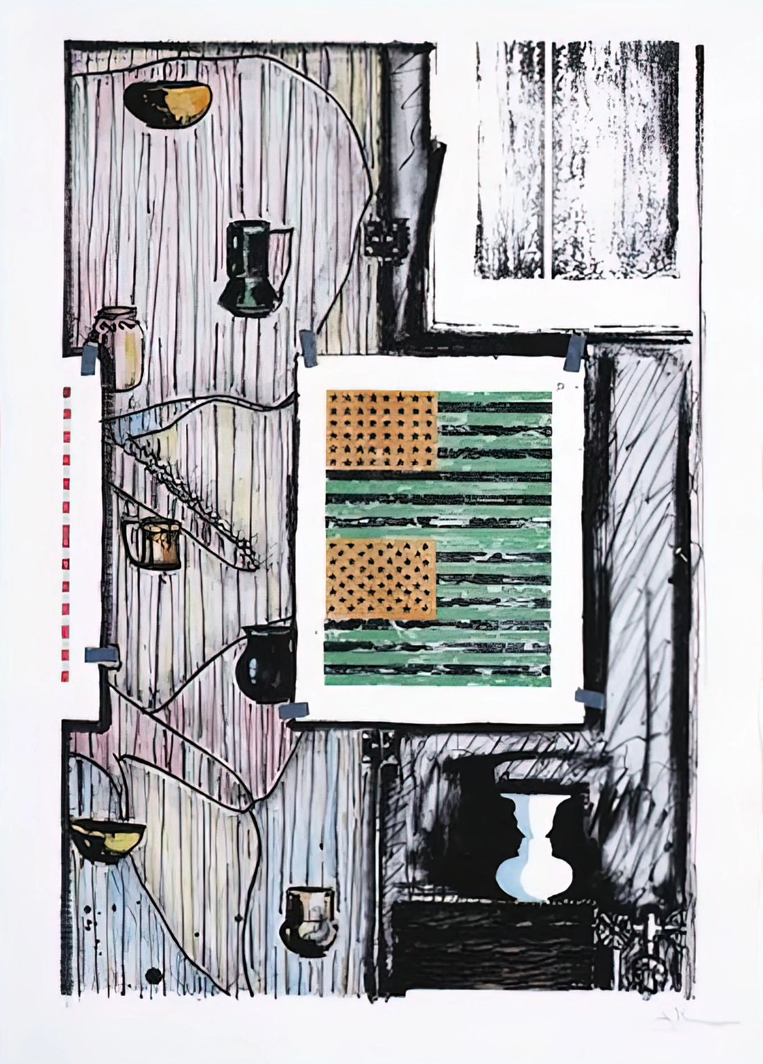 Jasper Johns at the Whitney: A Definitive Guide to the Artist's Legacy and Iconic Prints - VENTRILOQUIST ULAE 235 by Jasper Johns