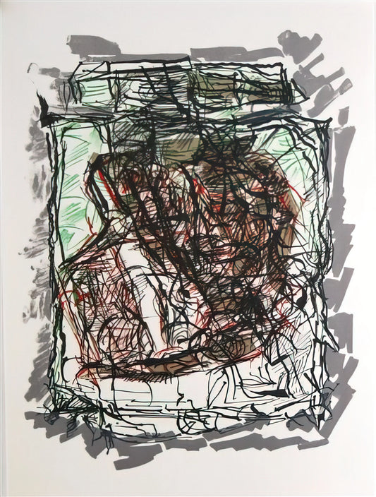 Jean Paul Riopelle Framed Art Print: A Collector's Guide to His Abstract Masterpieces - Lithographie 1976 by Jean-Paul Riopelle