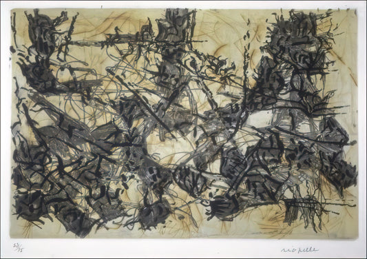 Jean-Paul Riopelle Framed Canvas Print: A Collector's Guide to Abstract Expressionism - Constructions chimériques by Jean-Paul Riopelle
