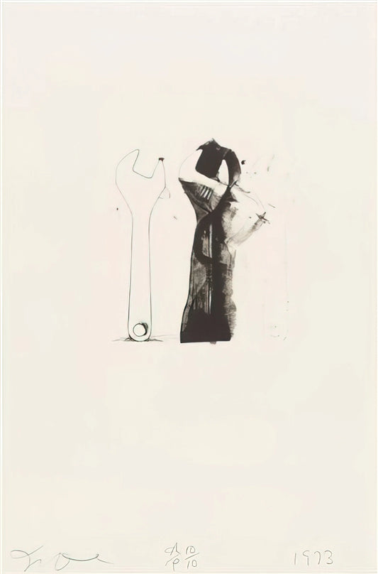 Jim Dine Heart Painting: The Symbolic Core of an American Master's Work - UNTITLED FROM TEN WINTER TOOLS 1973 5 by Jim Dine