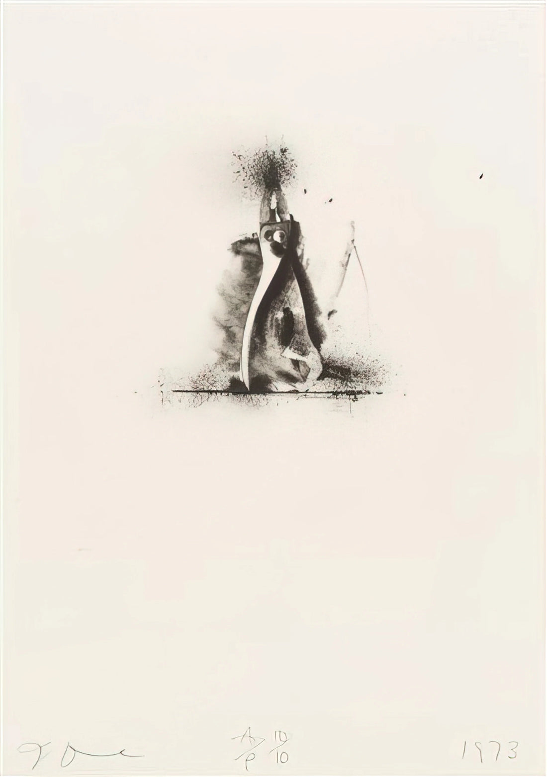 Jim Dine Two Hearts: A Symbolic Exploration of Love, Memory, and Artistic Legacy - UNTITLED FROM TEN WINTER TOOLS 1973 1 by Jim Dine