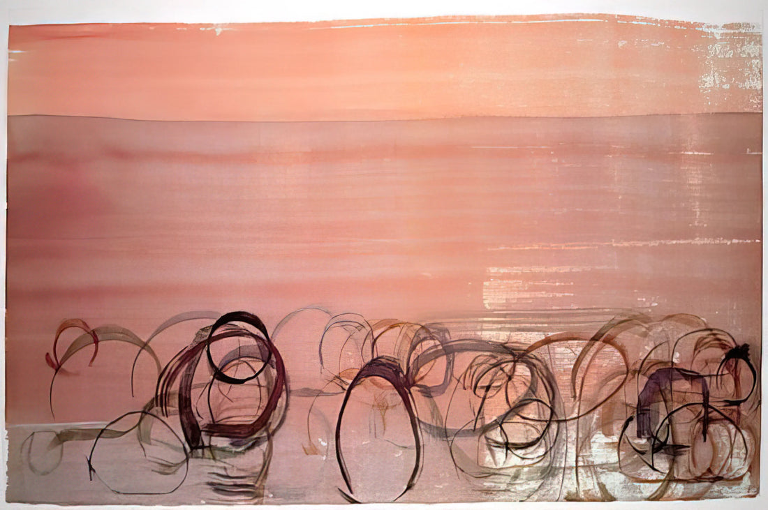 John Cage: The Revolutionary Composer Who Redefined Art and Silence - New River Watercolor, Series IV, #4 - 1988 by John Cage