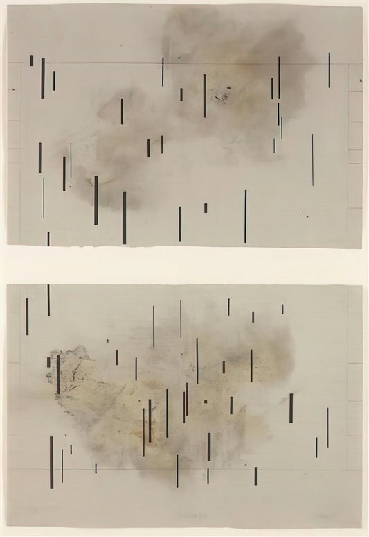 John Cage's 4'33": Understanding the Revolutionary Silent Composition - Global Village 37-48 Diptych - 1989 by John Cage