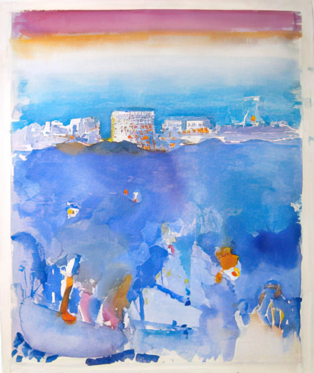 John Marin Watercolor: The Dynamic Energy of Modernist American Painting - New York Fantasy - 1912 by John Marin