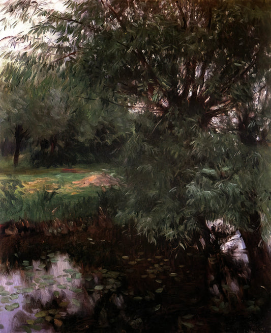 John Singer Sargent Figure Drawing: Mastery of Form, Movement, and Psychological Depth - A Backwater at Wargrave by John Singer Sargent