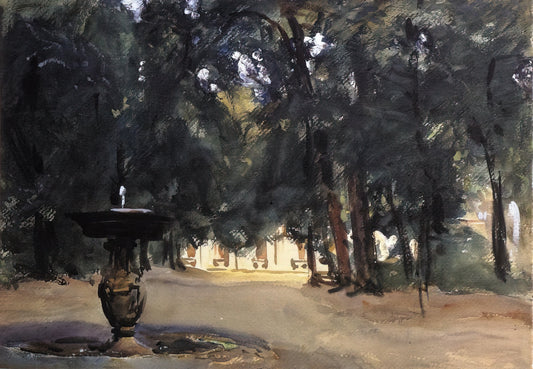 John Singer Sargent Paintings: The Master of Portraiture and Light - Villa Torlonia Fountain by John Singer Sargent