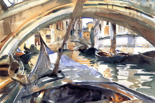 John Singer Sargent Works: A Master of Portraiture and Light - Rio de Santa Maria Formosa by John Singer Sargent