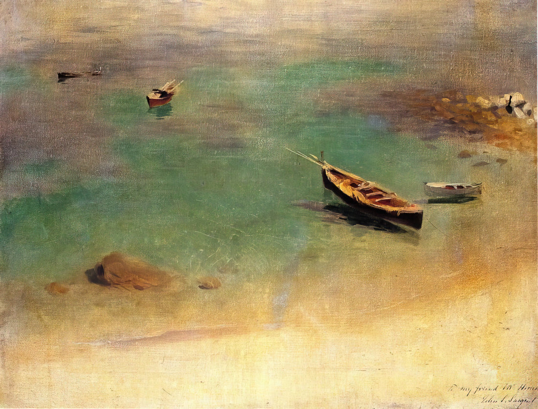 John Singer Sargent at the Met: A Master of Portraiture and Modern Elegance - Boat in the Waters off Capri by John Singer Sargent