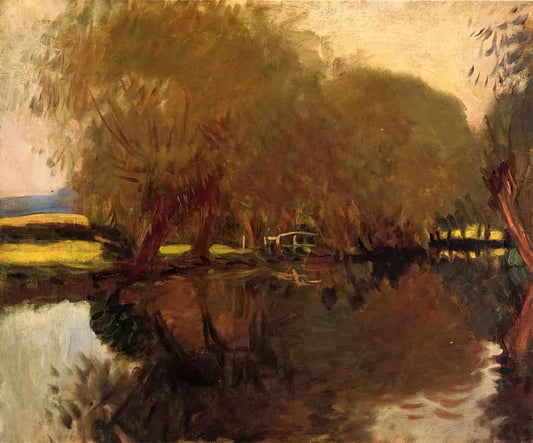 John Singer Sargent: The Master Portrait Artist Who Defined an Era - A Backwater at Calcot Near Reading by John Singer Sargent