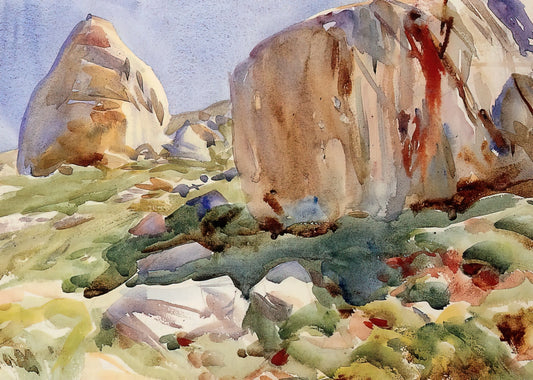 John Singer Sargent's The Bathers: A Masterpiece of Light, Water, and Human Form - The Simplon. Large Rocks by John Singer Sargent