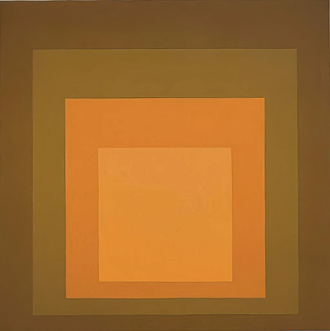 Josef Albers Acrylic Print: A Modernist Masterpiece in Contemporary Display - HOMAGE TO THE SQUARE AUTUMN CLIMAX 1963 by Josef Albers
