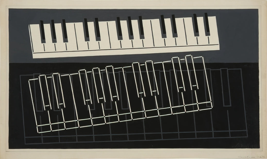 Josef Albers Signed Prints: A Collector's Guide to Authenticity and Value - PIANO KEYS 1932 by Josef Albers