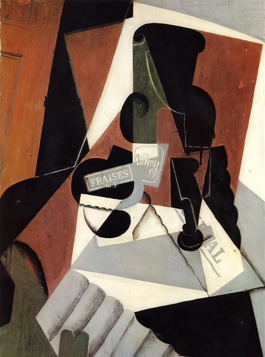 Juan Gris Poster: The Intellectual Elegance of Cubism in Modern Decor - STRAWBERRY JAM 1917 by Juan Gris