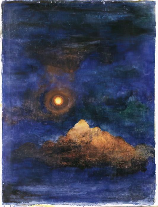 Julius Bissier Brushed Aluminum Print: The Modernist's Choice for Abstract Art - Concepimento nel cosmo - 1920 by Julius Bissier