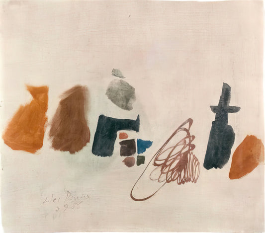 Julius Bissier Paintings: The Meditative Abstraction of a German Modernist - 3.9.56 II - 1956 by Julius Bissier