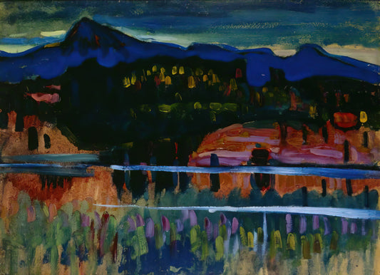 Kandinsky Cossacks Print: Exploring the Revolutionary Abstraction of Wassily Kandinsky's Iconic Work - MURNAU AM STAFFELSEE 1908 by Wassily Kandinsky