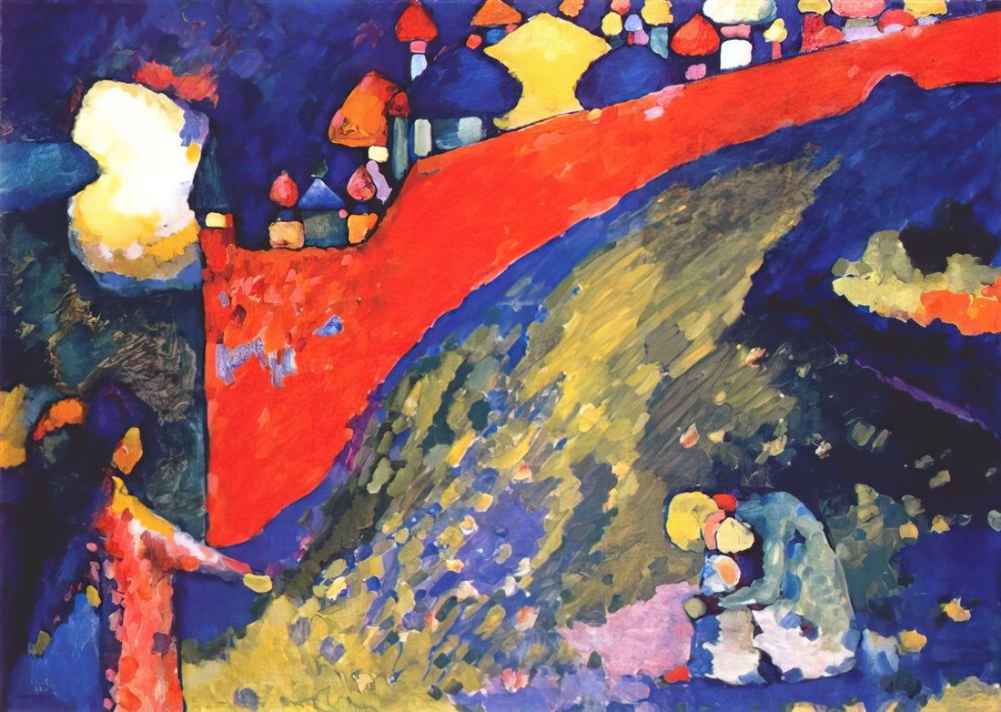 Kandinsky Portraits: The Abstract Pioneer's Figurative Journey - RED WALL DESTINY 1909 by Wassily Kandinsky