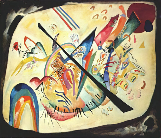 Kandinsky's Most Famous Painting: A Journey Through Composition VII - WHITE OVAL 1919 by Wassily Kandinsky