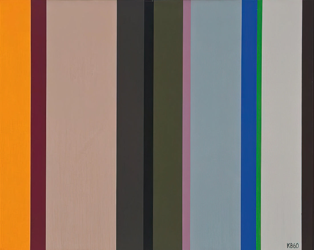 Karl Benjamin Paintings: A Journey Through Hard-Edge Abstraction and Chromatic Mastery - V.S. - 1960 by Karl Benjamin