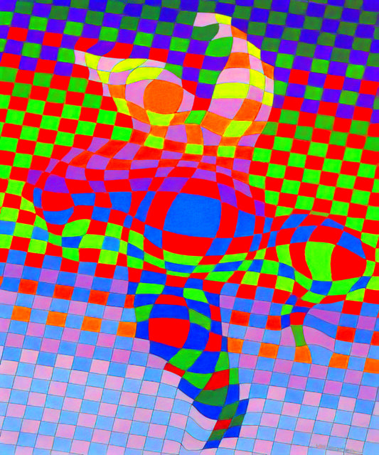 Karya Victor Vasarely: Menguak Warisan Optik dan Geometri Sang Bapak Seni Op - Harlequin by Victor Vasarely