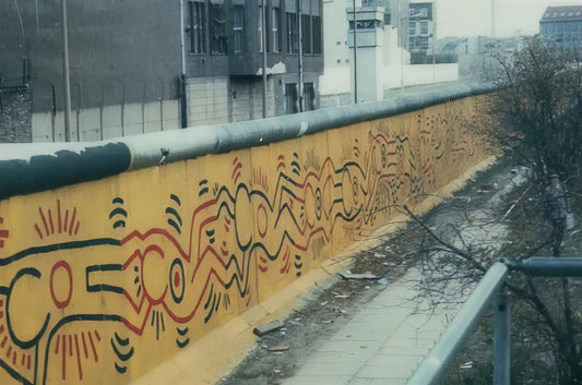 Keith Haring Black and White Print: The Power of Monochrome in Pop Art Activism - BERLIN MURAL 1986 by Keith Haring