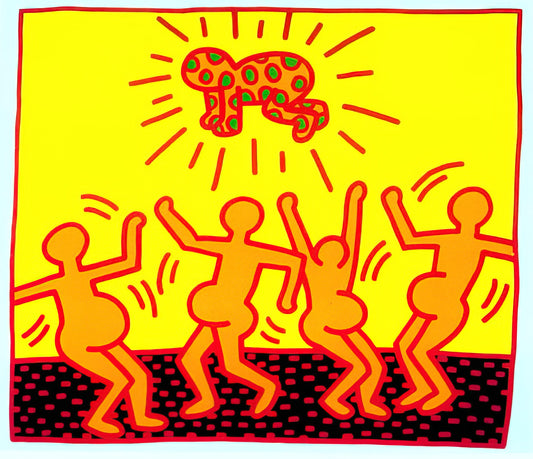 Keith Haring DJ Dog Poster: Decoding the Iconic Symbolism and Cultural Legacy - UNTITLED 1983 1 by Keith Haring