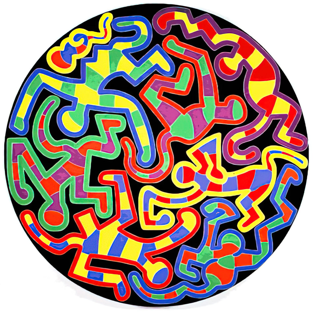 Keith Haring Dog Poster: A Symbol of Joy, Activism, and Pop Art Legacy - MONKEY PUZZLE 1988 by Keith Haring